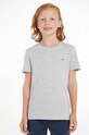 Tommy Hilfiger tricou copii 74-176 cm uni gri KB0KB04140