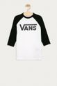 Vans - Detské tričko s dlhým rukávom 129-173 cm biela