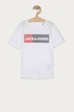 Jack & Jones - T-shirt dziecięcy 128-176 cm nadruk biały 12152730.