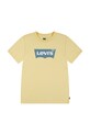 Levi's tricou de bumbac pentru copii print galben 8E8157.NOS.B