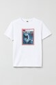 Dječja pamučna majica kratkih rukava OVS print bijela 1442263.BOY.10.15YEARS.