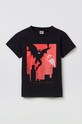 OVS t-shirt bawełniany dziecięcy nadruk czarny 1437979.BOY.3.10YEARS.O