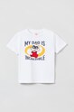 OVS tricou de bumbac pentru copii print alb 1471227.BOY.9.36MONTHS.