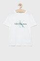 Calvin Klein Jeans t-shirt bawełniany dziecięcy IU0IU00267.9BYY nadruk biały IU0IU00267.9BYY