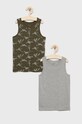 Name it top dziecięcy (2-pack) z elastanem zielony 13206974.OliveNight