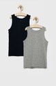Name it top dziecięcy (2-pack) bawełna szary 13208843.GreyMelang