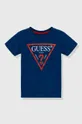 голубой Детская хлопковая футболка Guess Для мальчиков