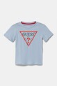 Детска памучна тениска Guess памук син N73I55.K8HM0.PPYA