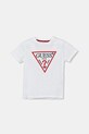 Дитяча бавовняна футболка Guess аплікація білий N4YI37.K8HM4.PPYA