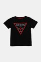 Guess tricou de bumbac pentru copii imprimeu negru N4YI37.K8HM4.PPYA