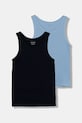 Coccodrillo top din bumbac pentru copii 2-pack uni albastru XCX407207BAU