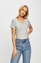 Tommy Jeans - Top DW0DW04709 bawełna szary DW0DW04709