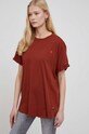 G-Star t-shirt bawełniany pomarańczowy D16902.4107
