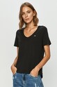 Tommy Jeans - Tričko V výstřih černá DW0DW09195.NOS