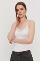 Pieces Top z elastanem biały 17091740