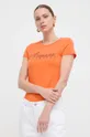 pomarańczowy Armani Exchange t-shirt bawełniany