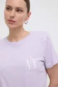 фиолетовой Хлопковая футболка Armani Exchange