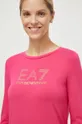 roza Majica z dolgimi rokavi EA7 Emporio Armani