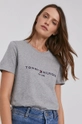 szary Tommy Hilfiger t-shirt bawełniany