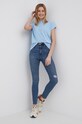 Vero Moda t-shirt bawełniany 10258657.BlueBell niebieski AA00