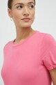 Bavlněné tričko Vero Moda růžová 10243889.HotPink