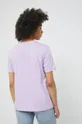 fioletowy Pieces t-shirt bawełniany