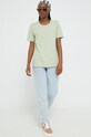 Pieces t-shirt bawełniany 17086970.Swamp zielony AA00