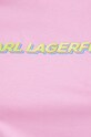 Хлопковая футболка Karl Lagerfeld 225W1701 розовый