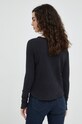 Odzież American Vintage longsleeve bawełniany T-SHIRT ML COL V SON02B czarny