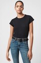 Хлопковая футболка AllSaints хлопок чёрный WM111S