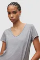 Βαμβακερό μπλουζάκι AllSaints γκρί