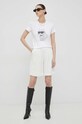 Хлопковая футболка Karl Lagerfeld 230W1771 белый AA00
