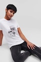 Karl Lagerfeld t-shirt bawełniany 230W1772 biały