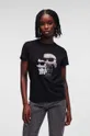 nero Karl Lagerfeld t-shirt in cotone Donna