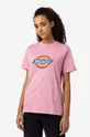 ροζ Βαμβακερό μπλουζάκι Dickies Icon Logo Tee Γυναικεία