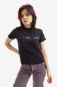 black Aries cotton T-shirt Shrunken Zip Tee Women’s