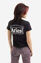 Oblečení Bavlněné tričko Aries Shrunken Zip Tee AR40330 černá