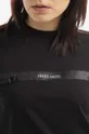 μαύρο Βαμβακερό μπλουζάκι Aries Shrunken Zip Tee