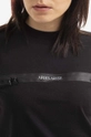 μαύρο Βαμβακερό μπλουζάκι Aries Shrunken Zip Tee