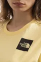 żółty The North Face t-shirt bawełniany W Relaxed Fine Tee