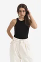 Tom Wood top Rib Tank Top round neck black 22171.999