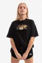 black Alpha Industries cotton T-shirt Gold Logo OS T Women’s