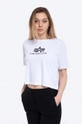 белый Хлопковая футболка Alpha Industries Basic T COS Женский