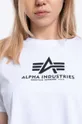 бял Памучна тениска Alpha Industries Basic T COS