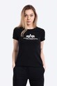 Alpha Industries tricou din bumbac New Basic T print negru 196051.03