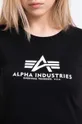 μαύρο Βαμβακερό μπλουζάκι Alpha Industries New Basic T