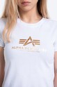 Alpha Industries cotton T-shirt New Basic T Foil Print white 196051FP.529