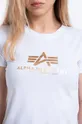 λευκό Βαμβακερό μπλουζάκι Alpha Industries New Basic T Foil Print