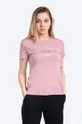 ροζ Βαμβακερό μπλουζάκι Alpha Industries New Basic T Foil Print Γυναικεία