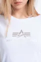 білий Бавовняна футболка Alpha Industries New Basic T Foil Print